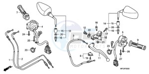 CB600FA3A Europe Direct - (ED / ABS ST) drawing HANDLE LEVER/SWITCH/ CABLE