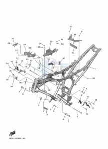 YZF690 YZF-R7 (BEBG) drawing FRAME