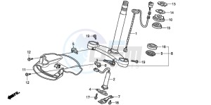 GL1500A GOLDWING ASPENCADE drawing STEERING STEM