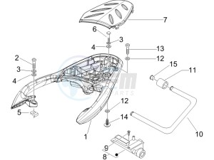 Beverly 250 e3 drawing Rear luggage rack