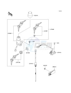 BR 125 B [WIND 125] (B2) B2 drawing IGNITION SWITCH