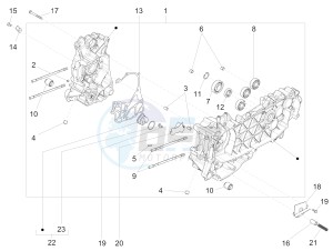 946 150 4STR 3V ABS-946 RED (NAFTA, APAC, EMEA) drawing Crankcase