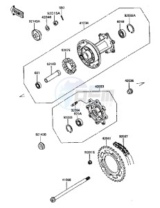 KL 650 A [KLR650] (A6-A9) [KLR650] drawing REAR HUB