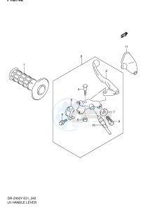 DR-Z400 (E1) drawing LEFT HANDLE LEVER (DR-Z400EY EK1 EK2 EK3 EK4 E1,DR-Z400EY P37)