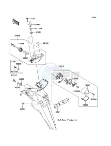 NINJA_250R EX250K8F GB XX (EU ME A(FRICA) drawing Taillight(s)