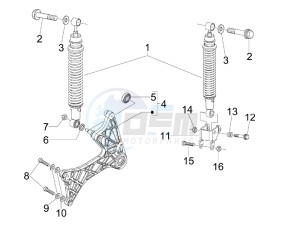 SR 300 Max drawing Rear suspension - Shock absorbers