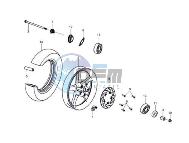 FRONT WHEEL / BRAKE DISC