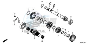 CRF1000DG CRF1000 - Africa Twin - Dual Clutch Europe Direct - (ED) drawing TRANSMISSION (MAINSHAFT) (CRF1000D)