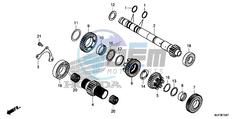 TRANSMISSION (MAINSHAFT) (CRF1000D)