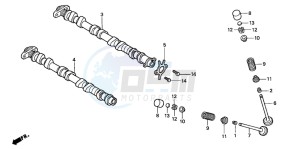 CB900F CB900 HORNET drawing CAMSHAFT/VALVE