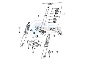 DD50 drawing FRONT FORK/ STEERING HEAD BEARING