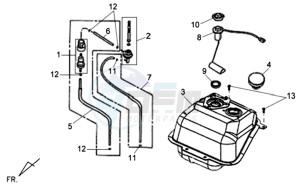 SYMPHONY SPORT 50 drawing FUEL TANK - FUEL CUT