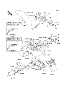 ELIMINATOR 125 BN125-A8 GB XX (EU ME A(FRICA) drawing Fenders