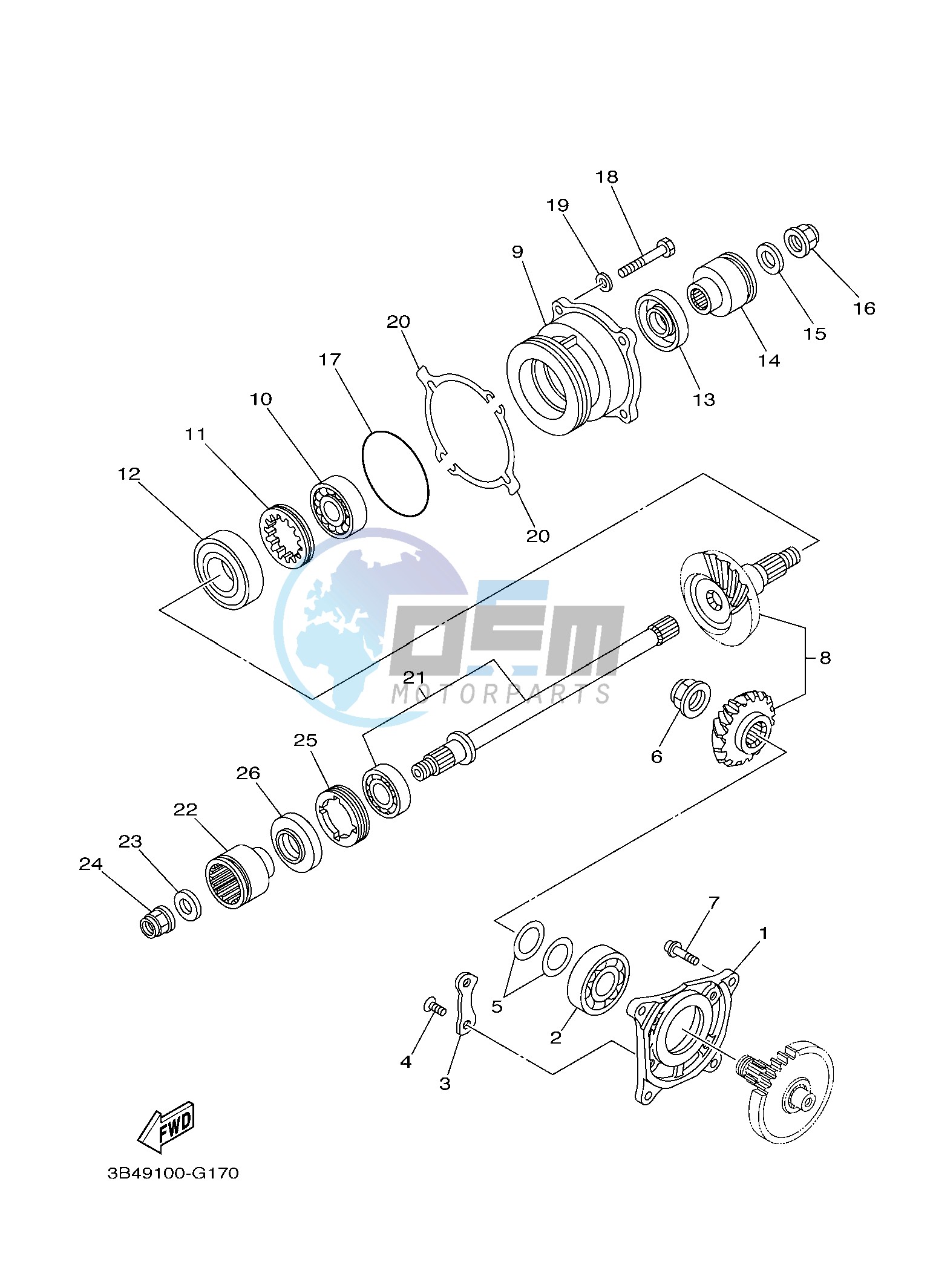 MIDDLE DRIVE GEAR