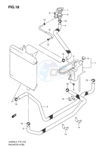 UH200 ABS BURGMAN EU drawing RADIATOR HOSE