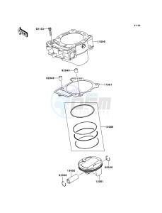 KLX450R KLX450ACF EU drawing Cylinder/Piston(s)