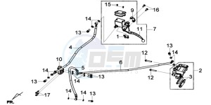 GTS 125I EURO4 SPORT L7 drawing REAR BRAKE CALIPER /  BRAKE LEVER