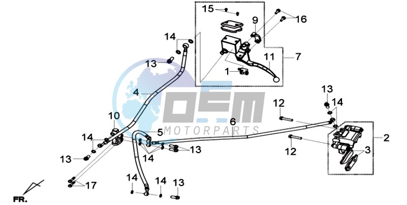 REAR BRAKE CALIPER /  BRAKE LEVER