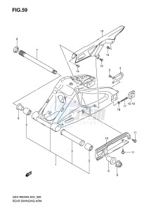 GSX-R600 (E2) drawing REAR SWINGING ARM