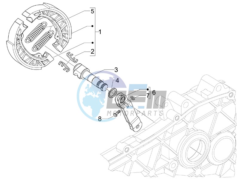 Rear brake - Brake jaw