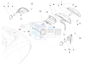 S 125 4T ie E3 Vietnam drawing Tail light - Turn signal lamps