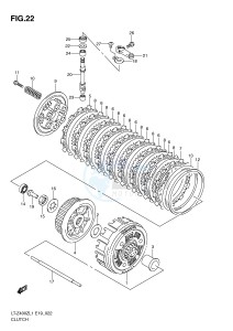 LT-Z400 (E19) drawing CLUTCH