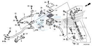 NC700SDE NC700SD 2ED - (2ED) drawing REAR BRAKE MASTER CYLINDER (NC700SD/ 750SD/ 750SA)