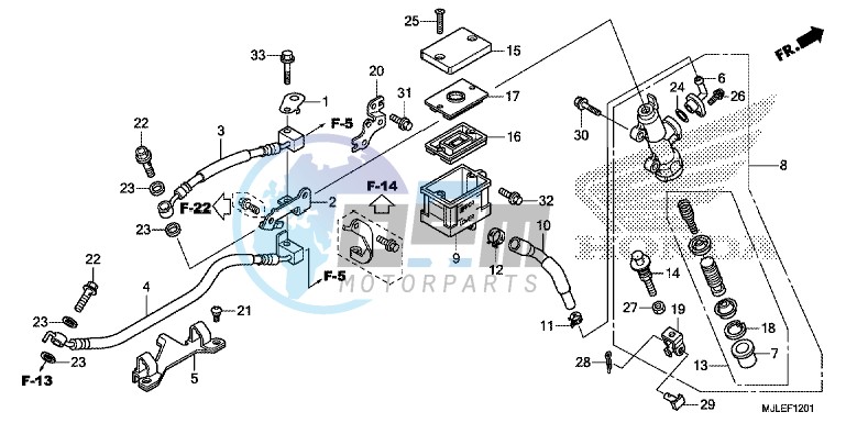 REAR BRAKE MASTER CYLINDER (NC700SD/ 750SD/ 750SA)