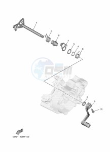 YZ65 (BR8A) drawing SHIFT SHAFT