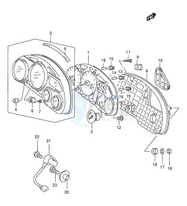 GSX750F (E2) drawing SPEEDOMETER (MODEL W X)