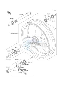 ZX 1200 C [NINJA ZZR 1200] (C1-C4) [NINJA ZZR 1200] drawing FRONT WHEEL