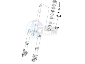 Runner 50 Pure Jet SC drawing Fork steering tube - Steering bearing unit