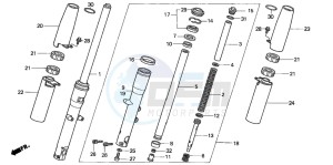 VT750C3 drawing FRONT FORK