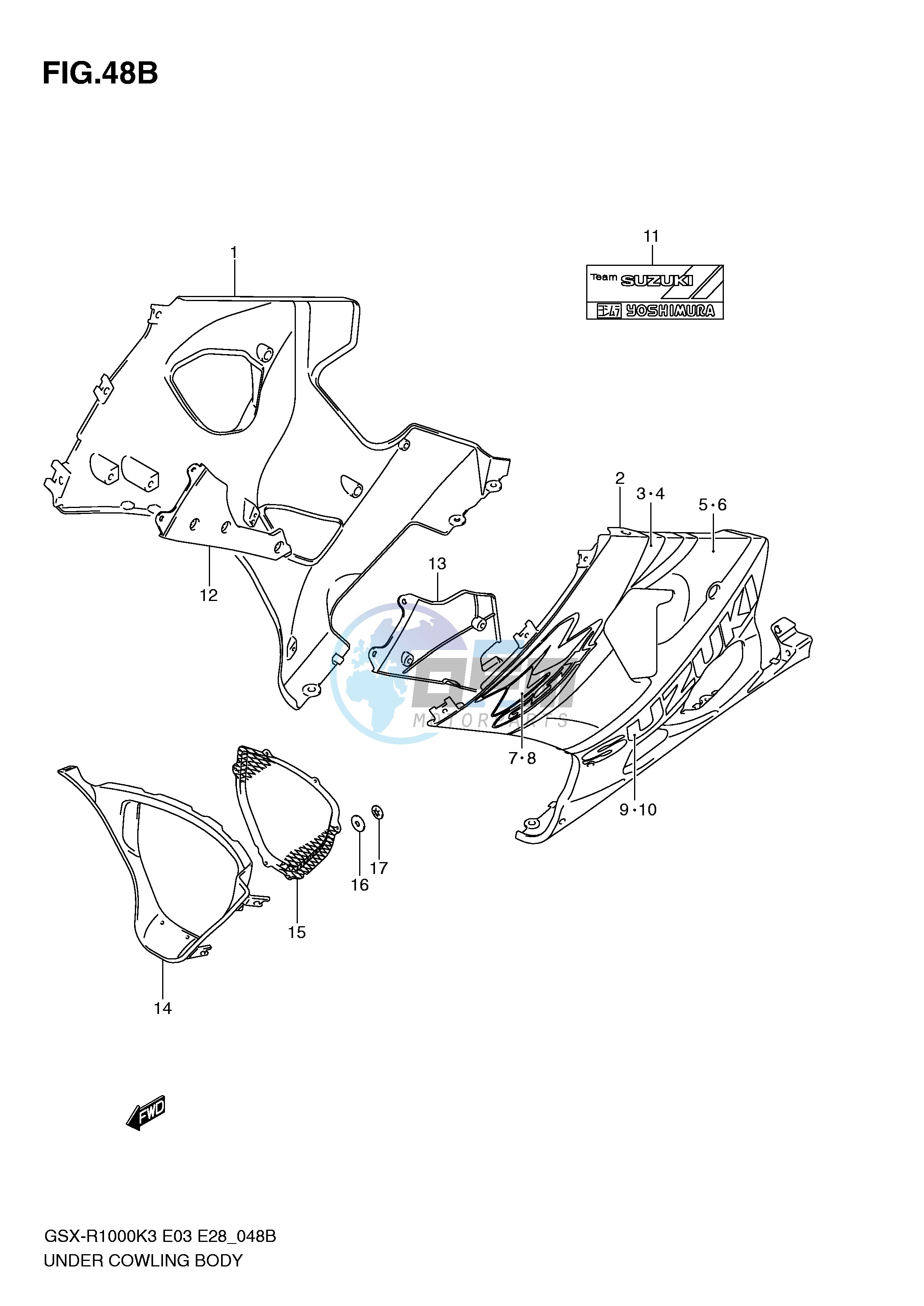 UNDER COWLING (GSX-R1000ZK4 E3,E33)