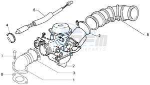 LX 150 USA drawing Carburettor inlet