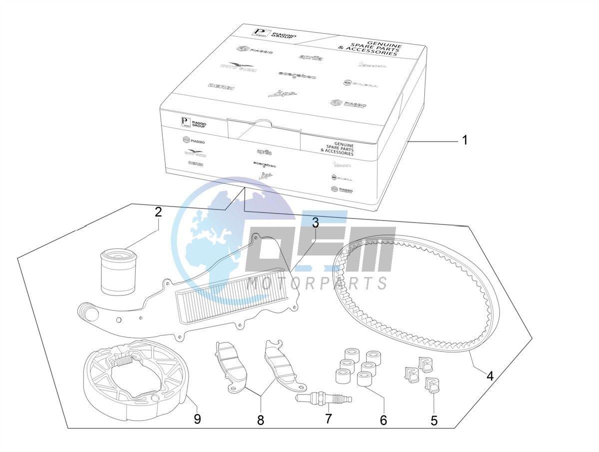 Complete wear and maintenance kit