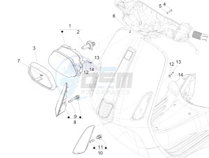 Sprint 125 4T 3V ie drawing Front headlamps - Turn signal lamps