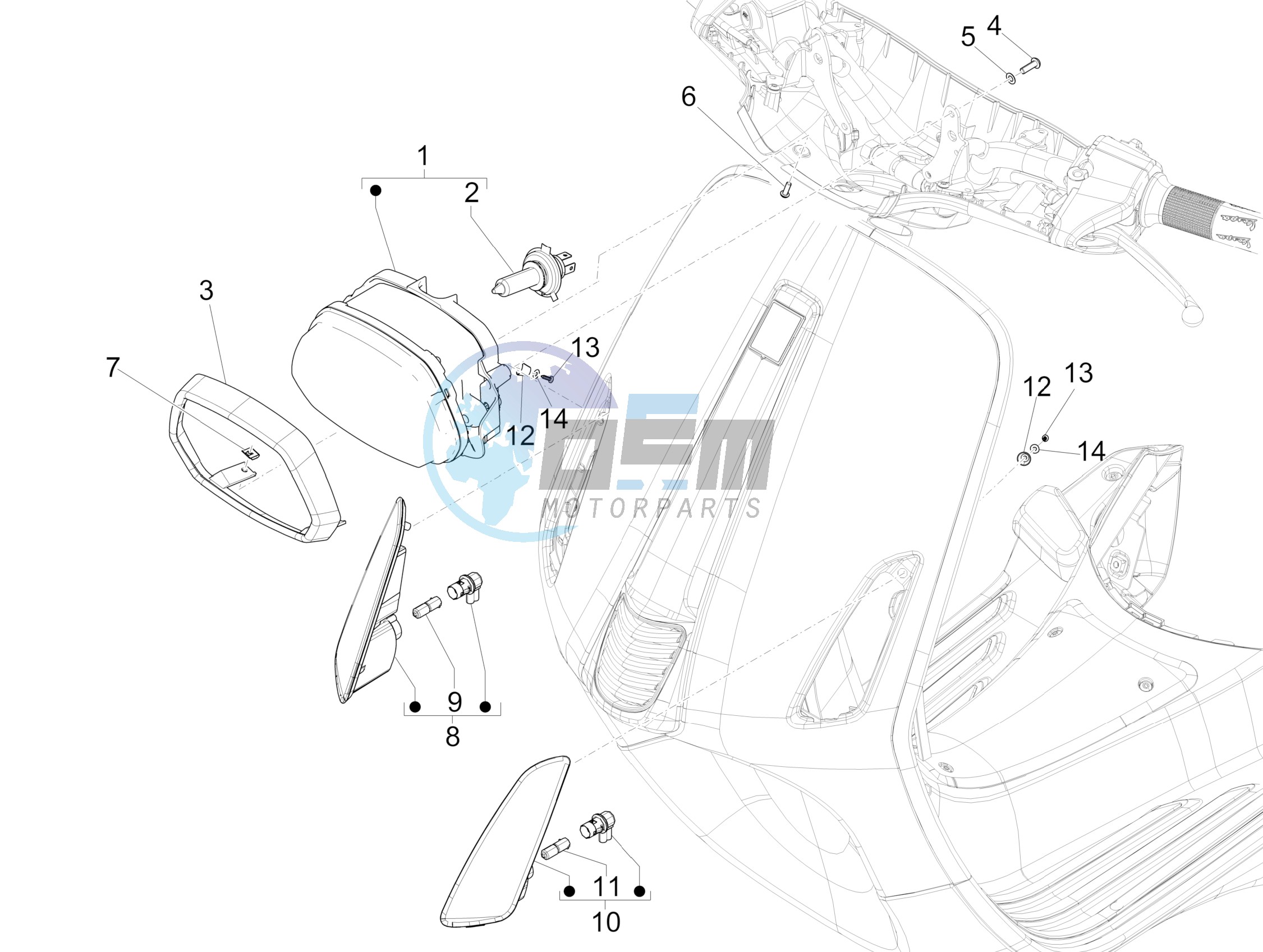 Front headlamps - Turn signal lamps