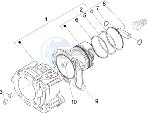 X7 125 ie Euro 3 drawing Cylinder-piston-wrist pin unit