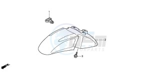 SH150 125 drawing FRONT FENDER