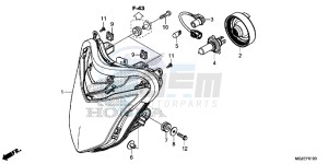 CB500FE CB500F UK - (E) drawing HEADLIGHT