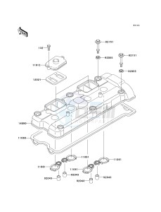 ZX 900 F [NINJA ZX-9R] (F1-F2) [NINJA ZX-9R] drawing CYLINDER HEAD COVER