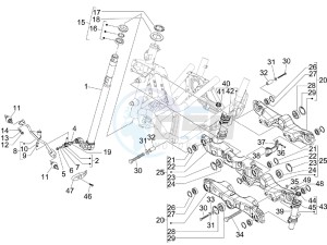 MP3 250 ie mic drawing Fork steering tube - Steering bearing unit