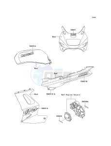 ZX 1100 E [GPZ 1100] (E1-E3) [GPZ 1100] drawing DECALS -- RED- --- ZX1100-E1_E2- -