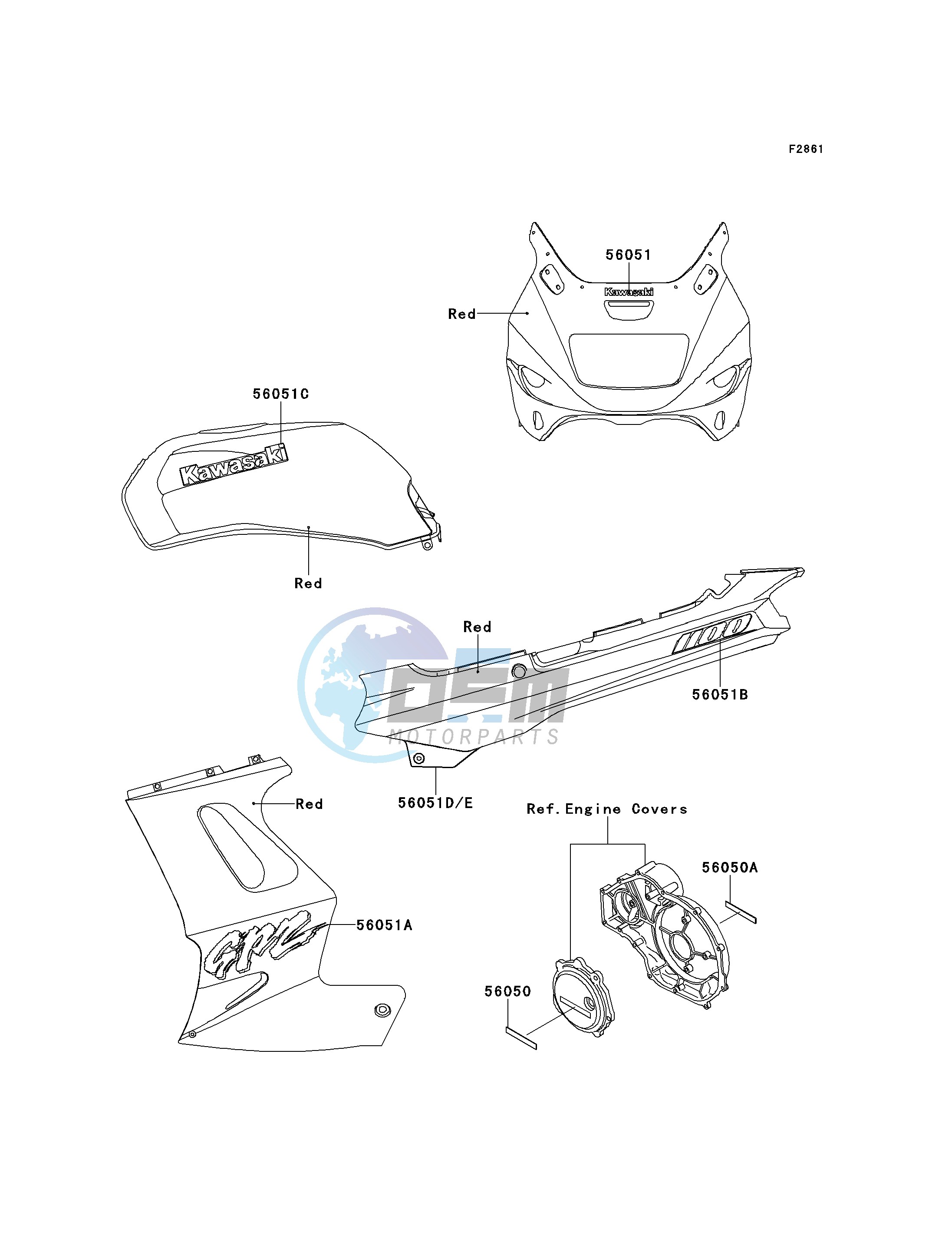 DECALS -- RED- --- ZX1100-E1_E2- -