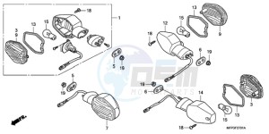 CB1300SA9 Australia - (U / ABS BCT MME TWO) drawing WINKER (CB1300S/CB1300SA)