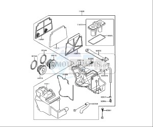 ZZR 250 (EU) drawing AIR CLEANER