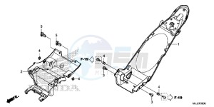 NC750SAF NC750S 4ED - (4ED) drawing REAR FENDER