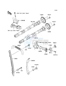 Z1000SX ZX1000GCF FR GB XX (EU ME A(FRICA) drawing Camshaft(s)/Tensioner