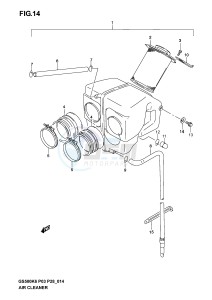 GS500 (P3) drawing AIR CLEANER